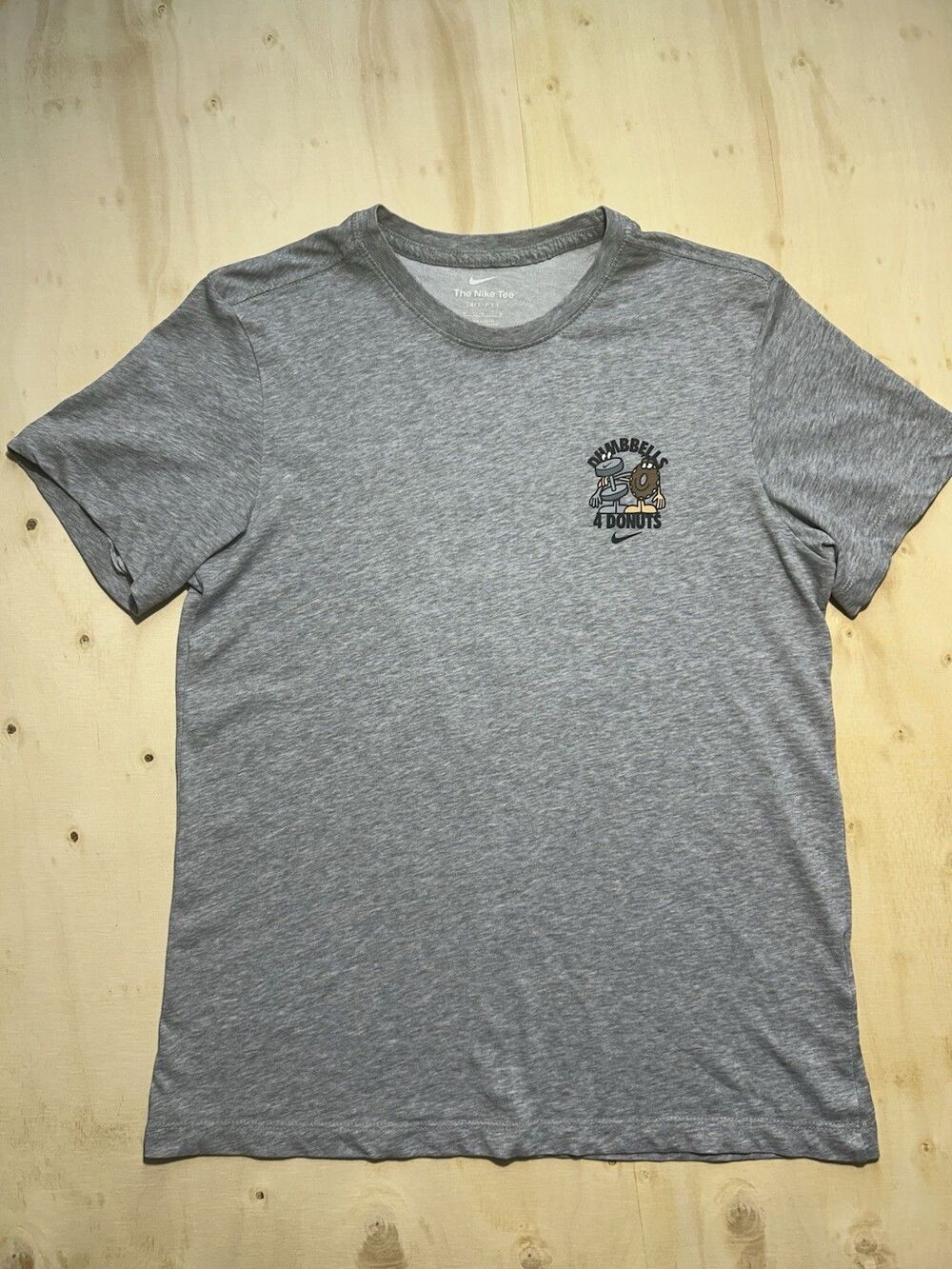 Nike Dri-FIT The Nike Tee Dumbbells 4 Donuts Graphic T-Shirt Gray Men's Size M
